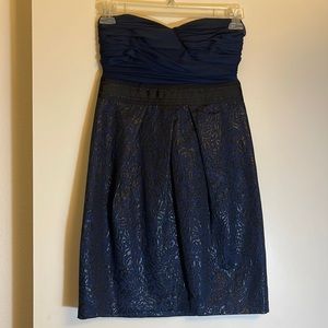 Gorgeous strapless blue dress. Only worn once